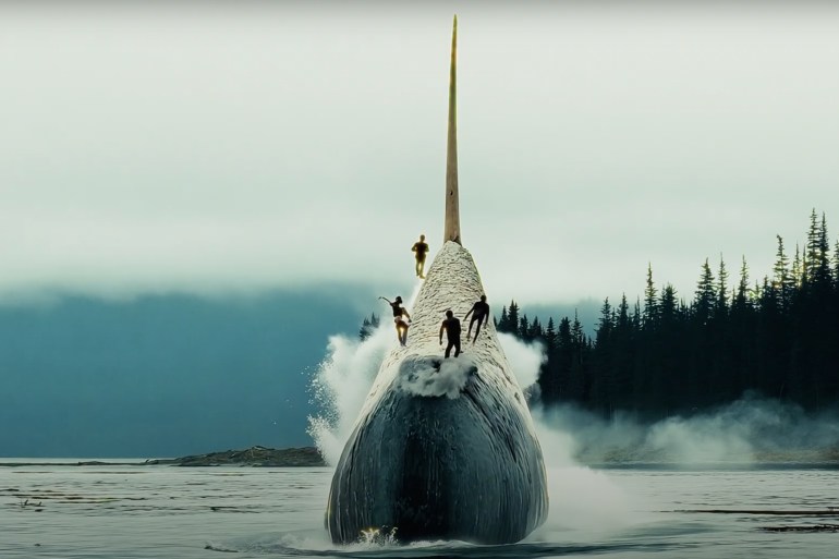 A still from Gnarwhal's video for The War/Nothing More.